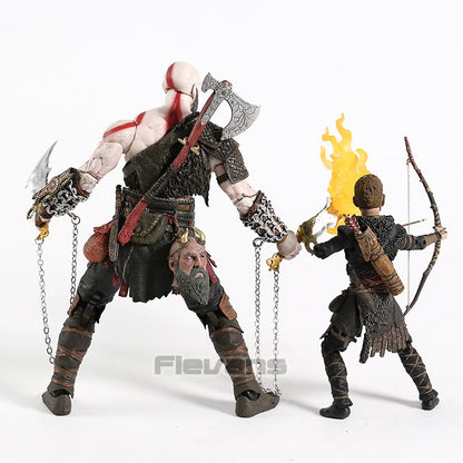 NECA God of War 2018 Kratos & Atreus Ultimate PVC Action Figure Modelo Colecionável Brinquedo 2-pack