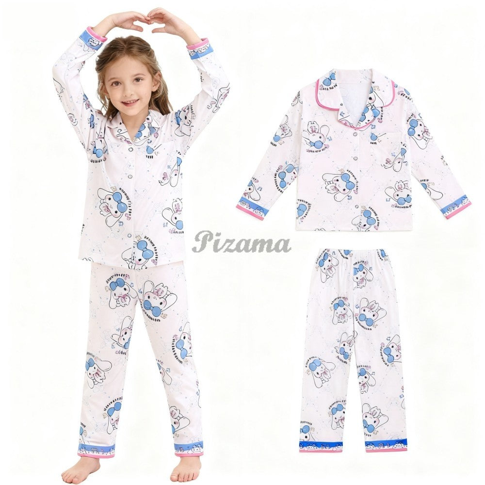 Sanrio Kuromi Girls Pajamas Sets Pijamas Navideños Melody Cinnamoroll Kids Pyjamas Girls Clothes 2pcs Full Sleeve & Pants Sets