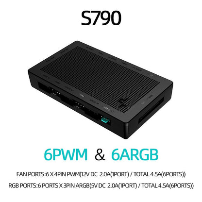 DeepCool Fan HUB PWM 5V 3pin ARGB Magnetic Attraction Fan HUB Splitter SATA Power Control Connect Motherboard