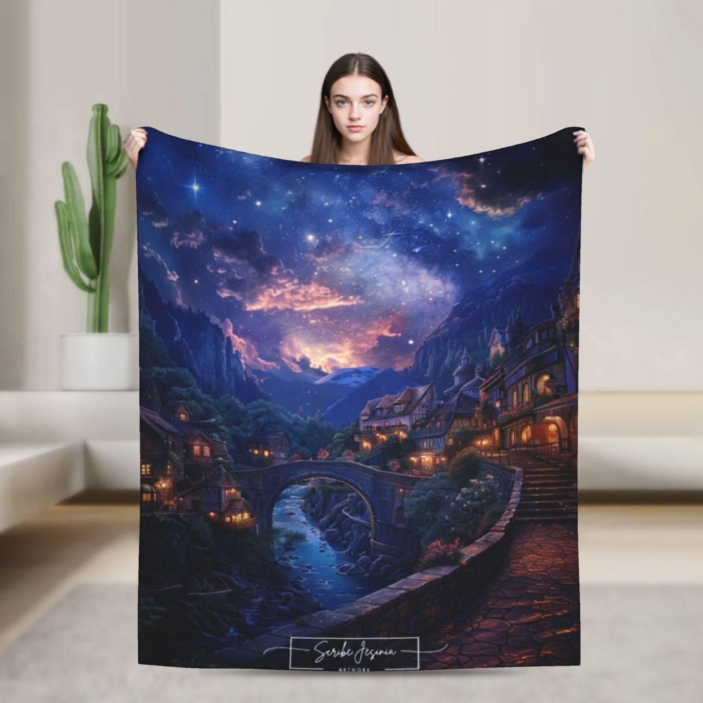 Manta Macia de Viagem Velaris Cidade da Luz Cobertor de Cama Flannel Colcha para Sofá Cadeira Cama Capa Engraçada de Sofá-Cama