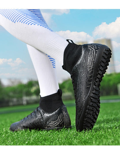 New Men Sport Soccer Shoes Training Boys Football Boots Outdoor Adult Long Spikes Non Slip Cleats Breathable Match Comfortable