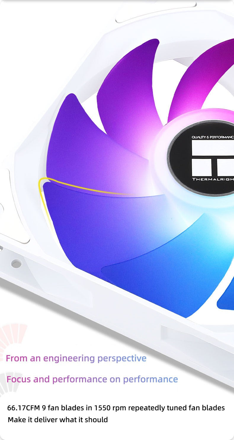 Thermalright TL-C12C PC Cooling Fan 120mm 5V 3PIN ARGB Computer Case Fan 4pin PWM 1550RPM Adjustable Speed 12cm CPU Cooler Fan