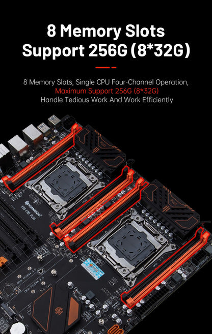 Placa-mãe HUANANZHI X99 F8D PLUS LGA 2011-3 XEON X99 com suporte para Intel Dual CPU E5 2640 2666 2670 2696 V3 V4 DDR4 RECC NVME NGFF