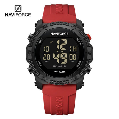 NAVIFORCE Brand Original Men Fashion Watch Water Resistant Personality Wristwatches Luxury Silicone Strap Electronic Clock 2024