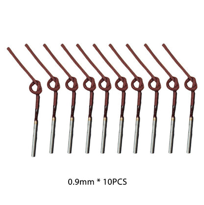 10 unidades/conjunto Ponteira de Vara de Pesca Rotativa Fio 0,8 mm-1,6 mm Ferramenta de Reparo DIY Acessórios para Vara de Pesca de Mosca