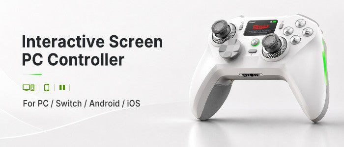 PC Wireless Game Controller Hall Joystick Trigger Mobile Gamepad for Switch/IOS/Android Support Six axis Gyro Turbo Macro M1 M2