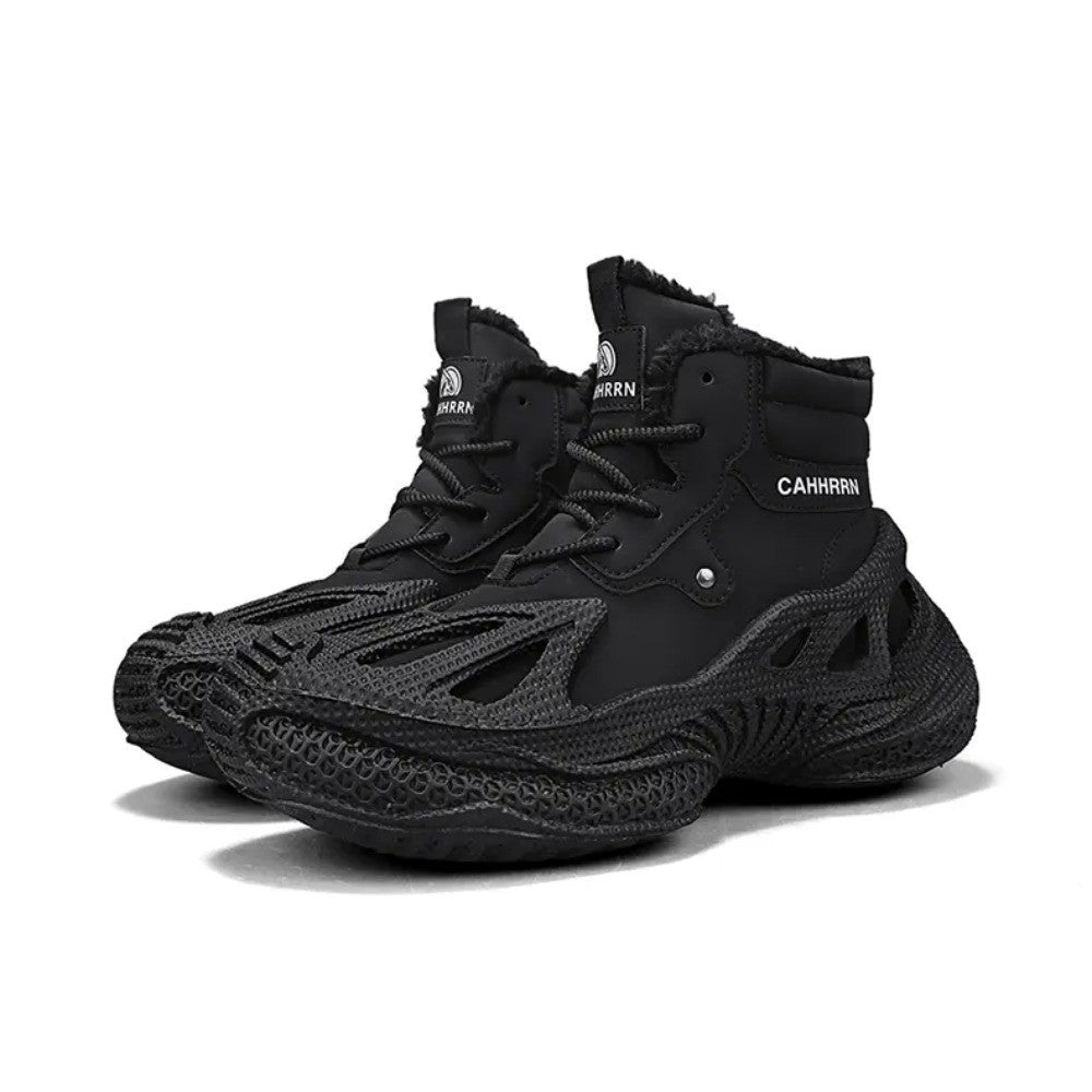 2025 Men's new breathable mesh trendy elastic band slip-on casual thick-soled sports shoes