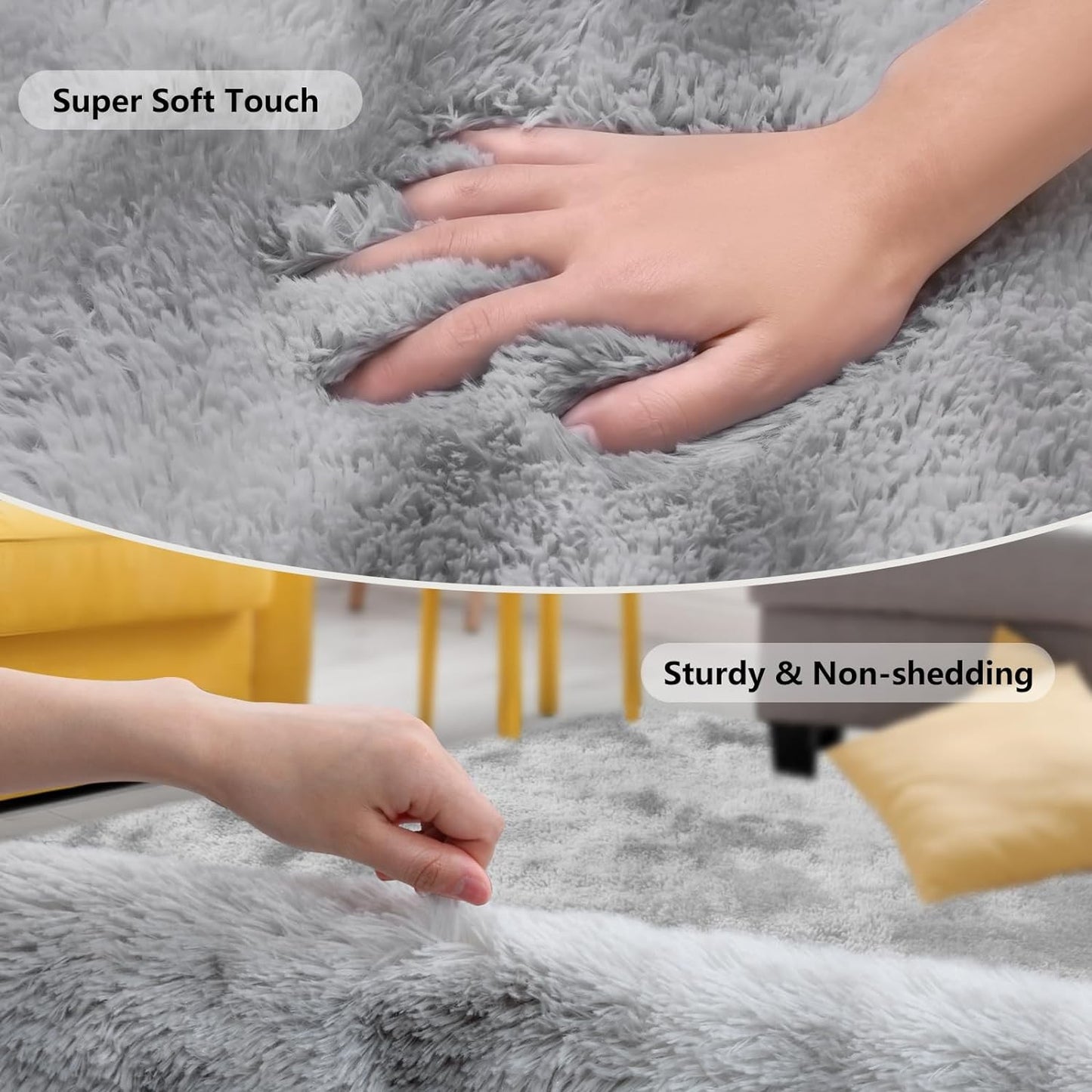 Silk Wool Carpet Living Room Plush Rug Bed Room Floor Fluffy Mats Non-slip Home Decor Soft Velvet Carpet Kids Room Blankets