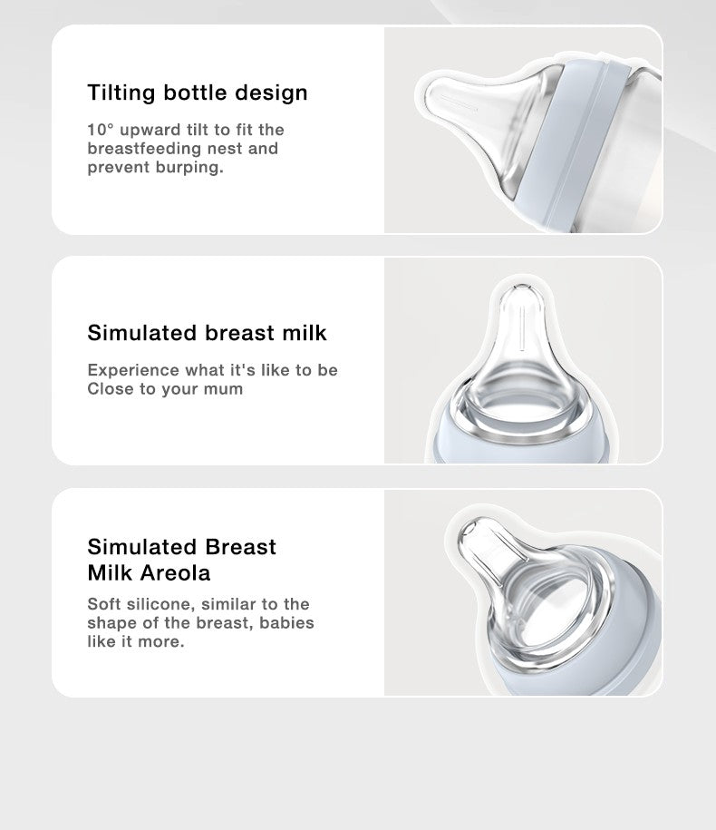 Newborn Glass Bottles 90/160ML Anti-Choke Baby Bottle Anti-flatulence Milk Feeding Bottles Infant BPA Free For 0-6Month