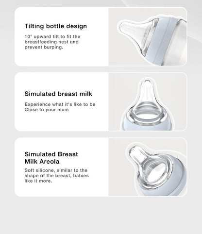 Newborn Glass Bottles 90/160ML Anti-Choke Baby Bottle Anti-flatulence Milk Feeding Bottles Infant BPA Free For 0-6Month