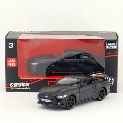 1:36 Ford Mustang GT Toy Car Model Replica Scale Metal Diecast Miniature Art Vehicle Figure Collection Xmas Gift Boy Toy
