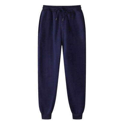 New men's high-quality solid-color sport pants - sport outfit - elastic waist - 2026 casual loose pants - black/grey - cotton jo