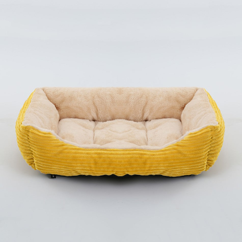 Cama para Cães e Gatos, Quadrada, Pelúcia, Canil, Sofá-Cama para Cães de Porte Médio e Pequeno, Almofada Calmante para Pets, Casa, Artigos para Animais de Estimação, Inverno