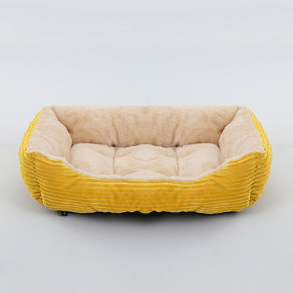 Cama para Cães e Gatos, Quadrada, Pelúcia, Canil, Sofá-Cama para Cães de Porte Médio e Pequeno, Almofada Calmante para Pets, Casa, Artigos para Animais de Estimação, Inverno