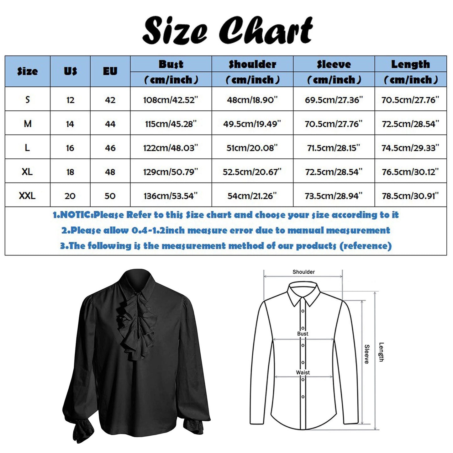 Medieval Viking Shirts Men's Autumn Casual Shirts Steampunk Cosplay Bandage Long Sleeve Ruffled Shirt Gothic Blouse Tops