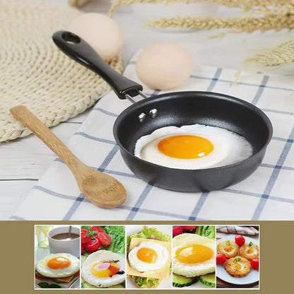 12cm Mini Nonstick Frying Egg Pan Portable Camping Cooking Omelet Pan Steak Frying Pan Gas Stove Induction Hob Kitchen Cookware