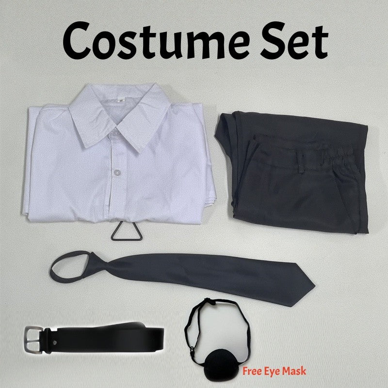 Chainsaw Man Denji Cosplay Costume Full Set Public Safety Devil Hunter Uniform Wig Shirt Pants Halloween Party Outfit for Adults