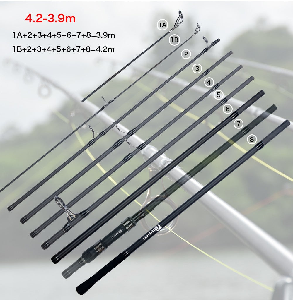 Vara de pesca FELENHAI Traveller Carp Feeder 4.2m 3.6m 3.0m Fibra de Carbono 3.5lb Pesca de surfcasting dura para Spinning Lure