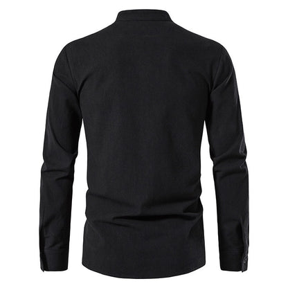 Men's Renaissance Shirt Pirate Medieval Viking top Cotton Linen Shirts Men Long Sleeved Halloween Costume