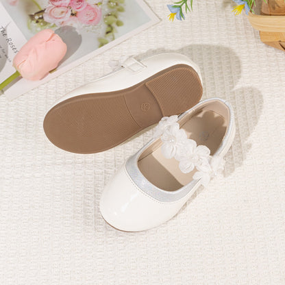 Fashion Children's Flat Shoes Non-slip PU Leather Shoes 3-colors Comfortable Wear-resistant All-season Mary Jane Princess Shoes
