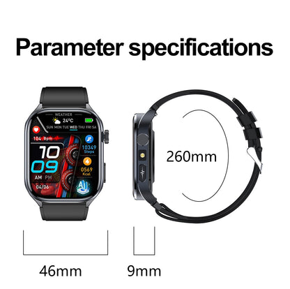 2025 Novo Smartwatch Masculino AI Diagosis ECG Saúde Pressão Arterial Lipídio Ácido Úrico AI-GPT Respostas Inteligentes Saúde Smartwatch Para Homens