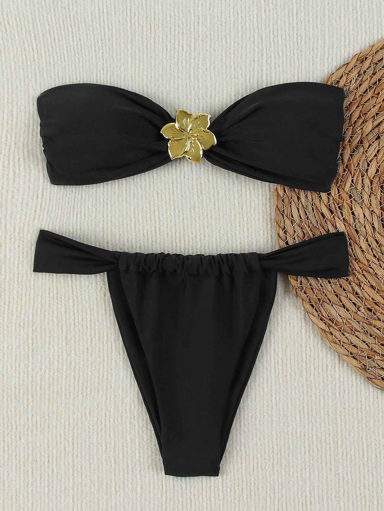 "2025 Sexy Bandeau Push-Up Bikini Set - Brazilian Thong Swimwear for Women";;VERDADEIRO;;"JY777-RE,L