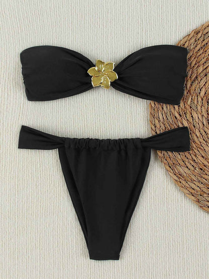 "2025 Sexy Bandeau Push-Up Bikini Set - Brazilian Thong Swimwear for Women";;VERDADEIRO;;"JY777-RE,L