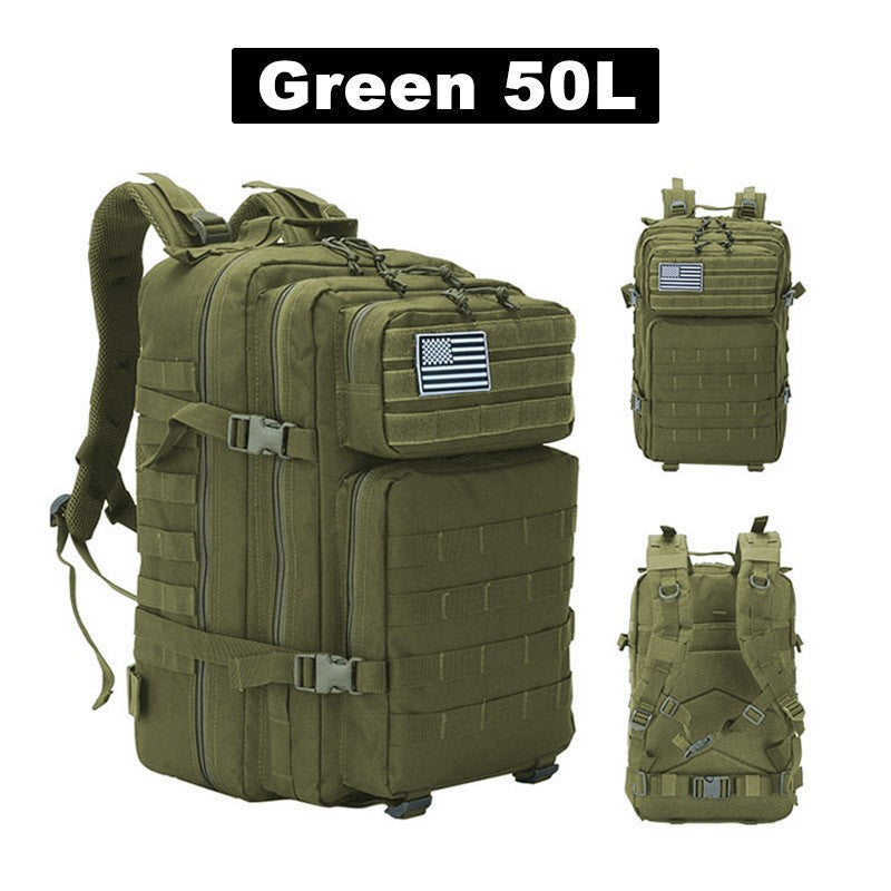 50L Tactical Backpack Men's Travel Large Capacity Rucksacks Men Waterproof Outdoor Sports Multi-functional Bags