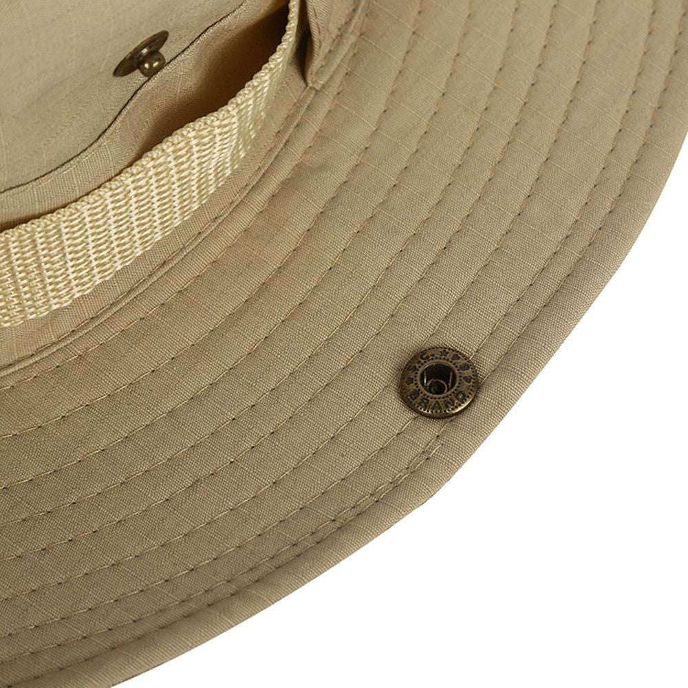 Men Fishing Wide Brim Neck Flap Cover Sun Bucket Hat Hiking Cap Summer Hiking Fisherman Caps