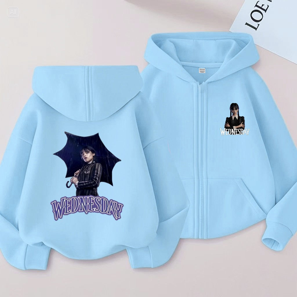Adams Children's Hooded Cardigan 2D Printed For Boys and Girls Aged 2-12 Sweet Cool Versatile cute Fun and Energetic