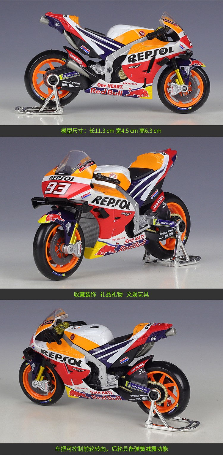 Maisto 1:18 Honda Rc213v Carro de Corrida 2021 moto Gp #44 #93 Imitação de Corrida Liga Modelo de Motocicleta Brinquedo Acabado Coleção de Presentes