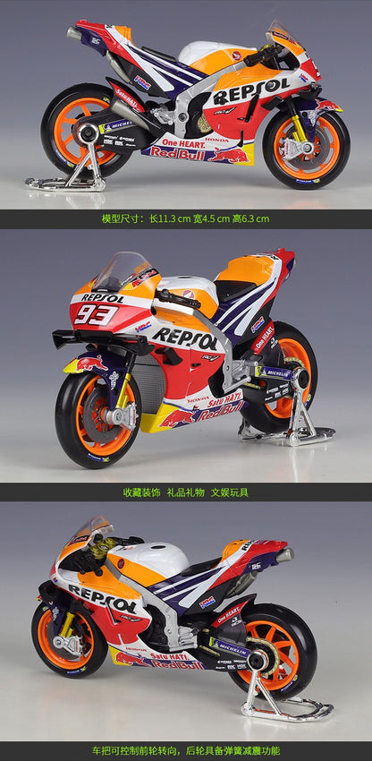 Maisto 1:18 Honda Rc213v Carro de Corrida 2021 moto Gp #44 #93 Imitação de Corrida Liga Modelo de Motocicleta Brinquedo Acabado Coleção de Presentes