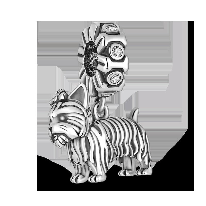 925 Sterling Silver Dog Charms French Bulldog Poodle German Shepherd Beagle Dachshund Pendants Fit Bracelets DIYJewelry Gift
