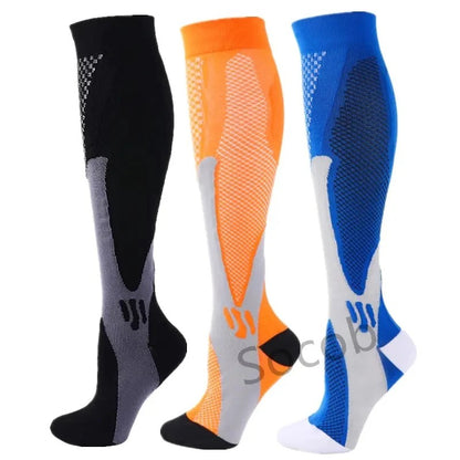 3/6/7 Double Compression Socks Varicose Socks Men Women With Diabetes Pregnancy Elastic Socks Gym Outdoor Sports Rugby Running