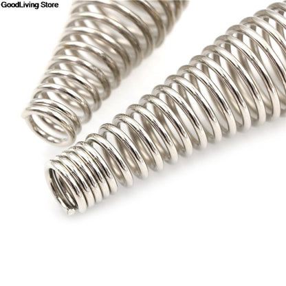 1PC 11/14cm Metal BBQ Pit Grill Stainless Steel Handle Spring for Wood Furnace Stove Barbecue Smoker Fireplaces Accessories