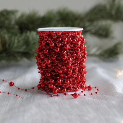 10M/Roll Pearl Chain Merry Christmas Decoration Christmas Tree Pendant for Home Decor Party Supplies New Year 2026 Gift Ornament