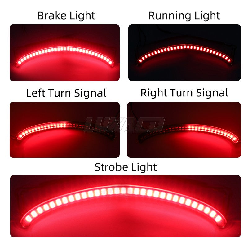 Para Harley Softail Fat Bob FXFBS 114 FXFB 2018-2022 Luz Traseira de Para-lama de LED de Motocicleta Luz de Freio Pisca-alerta Luz de Circulação Peças