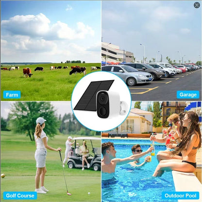 Vstarcam 2K Solar Security Cameras Wireless Outdoor Battery Powered Security Camera PIR Motion Alarm Cloud Storage Two Way Audio