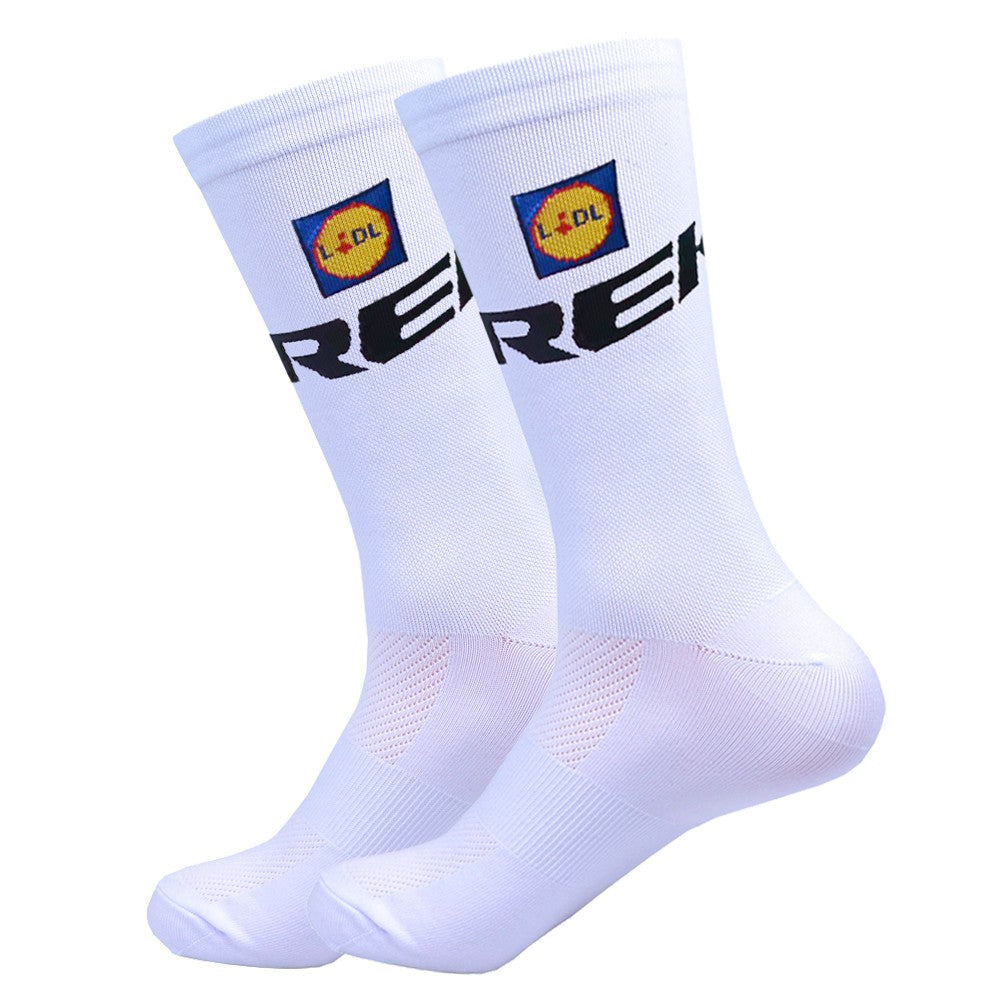 New White UAE Team INEOS Cycling Socks Non Slip Soccer Socks Cushioned Breathable For Running Basketball Bike Sports Grip Socks
