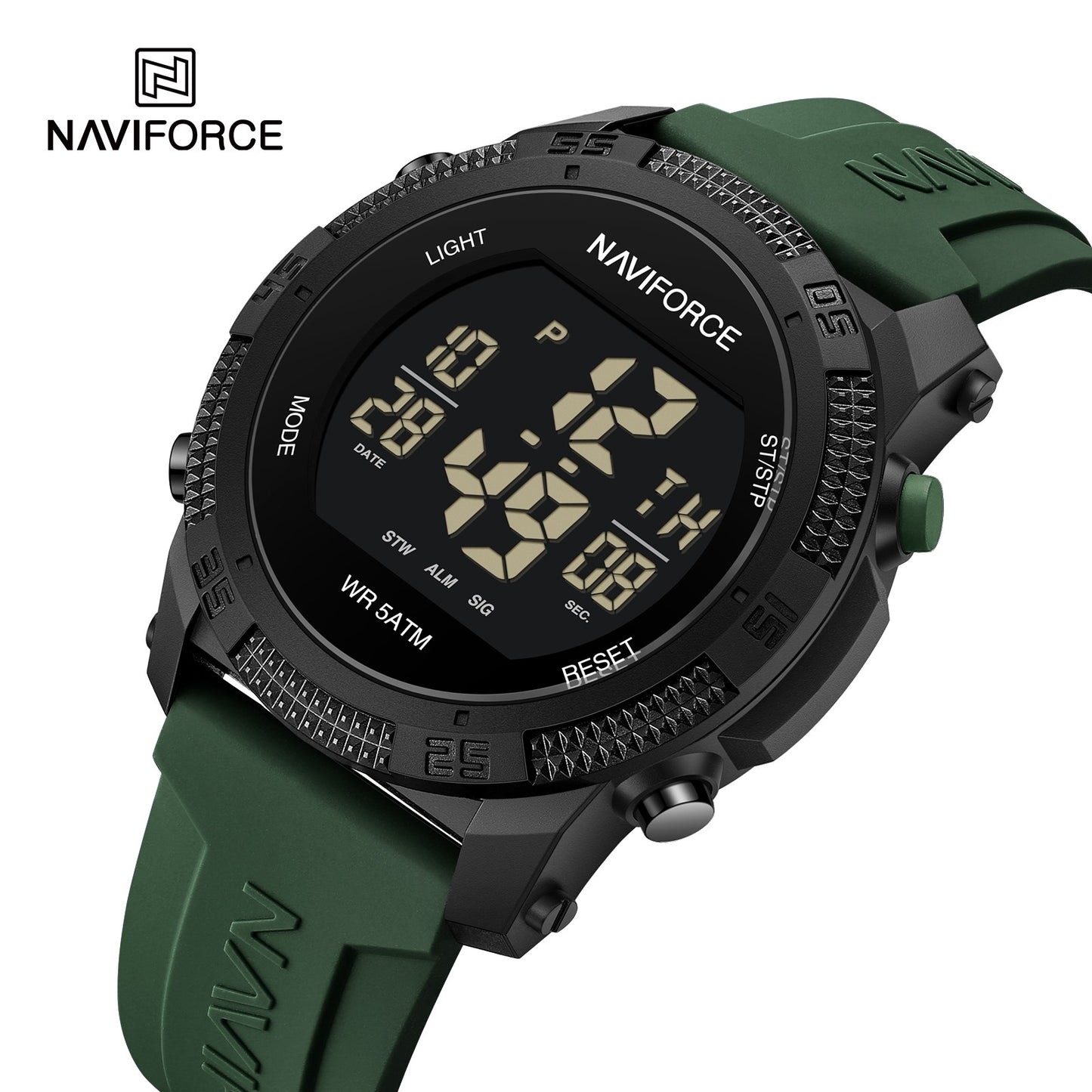 NAVIFORCE Brand Original Men Fashion Watch Water Resistant Personality Wristwatches Luxury Silicone Strap Electronic Clock 2024