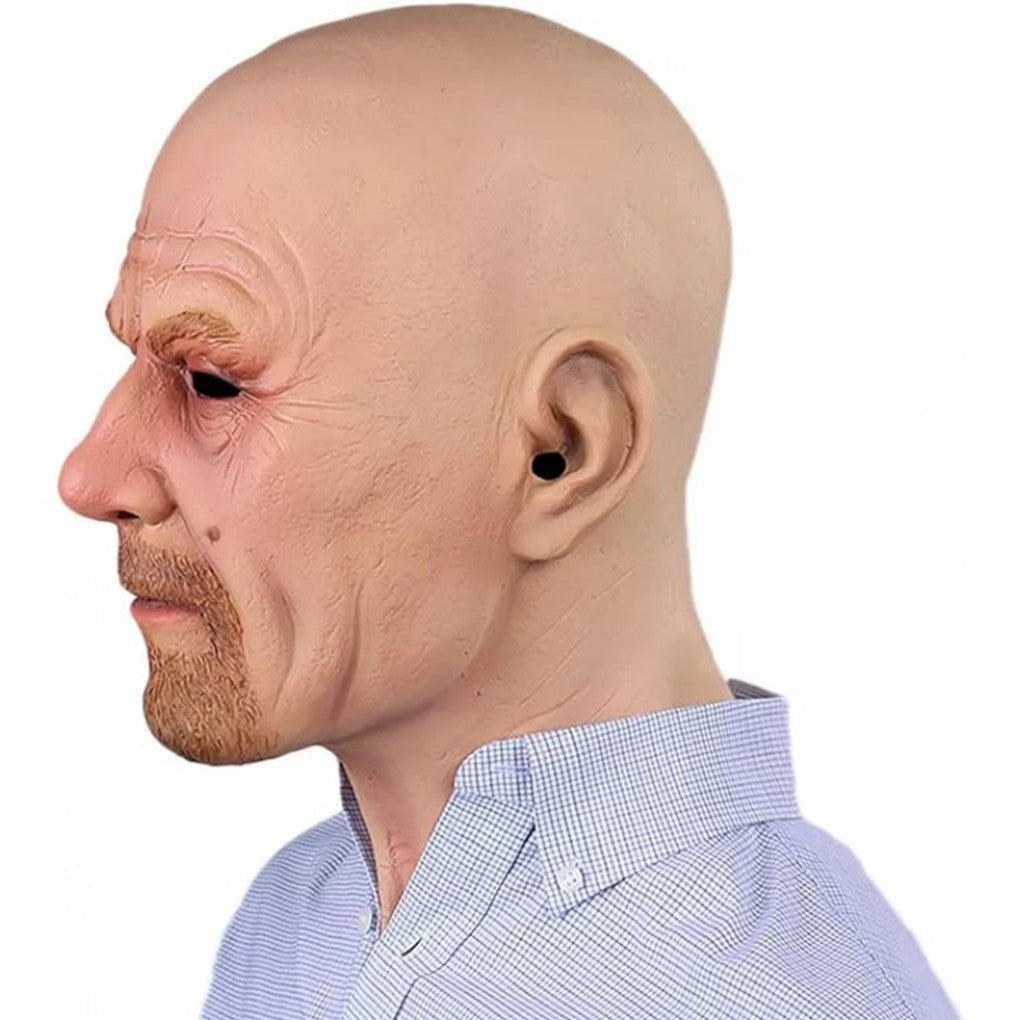Elderly Woman Man Mask Wrinkle Full for Head Mask Grandpa/Grandma Face Mask Devil Novelty Supplies Halloween Party Cosplay Props