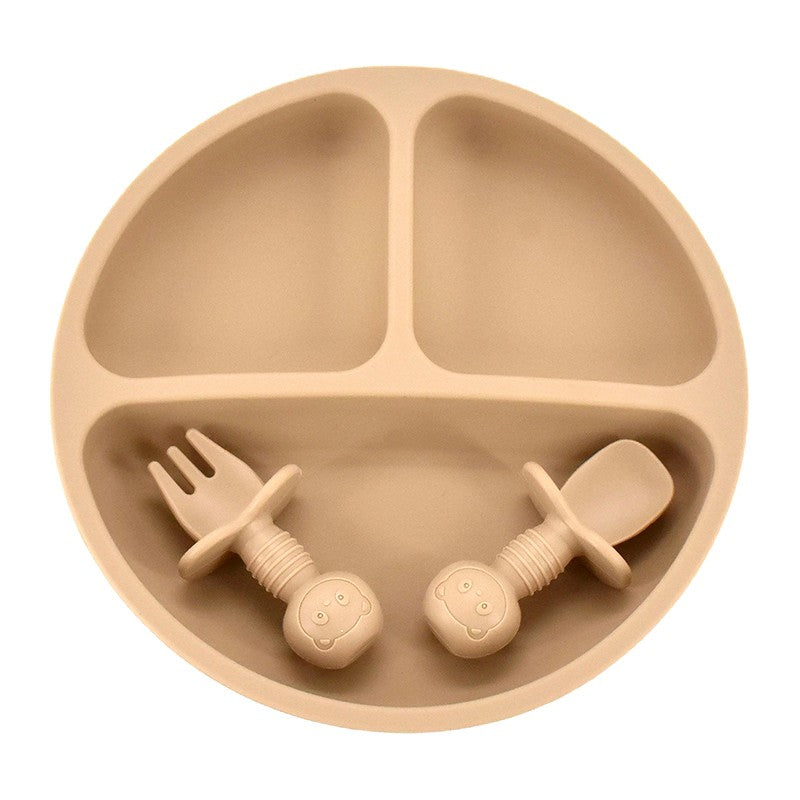 9Colors Baby Plate Set Food Grade Silicone Dishes BPA-Free Tableware Kids Feeding Bowls Kids Learning Dishes Tray Dropshiping