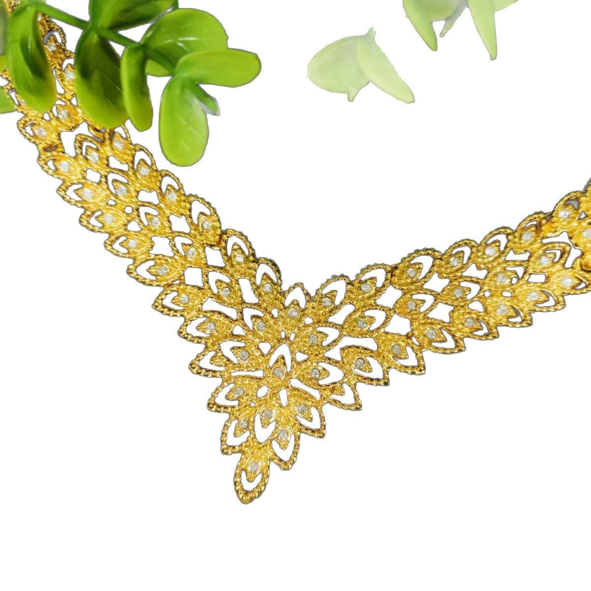 Shiny & Eye-Catching Fashion Necklace Earrings Bracelet Ring For Women 24K Gold AU999 | Golden luster, exquisite and attractive
