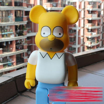 Urso Hot Sale brick Os Simpsons Pai 400% Tamanho Grande Boneco Decorativo 28cm Com Caixa de Varejo