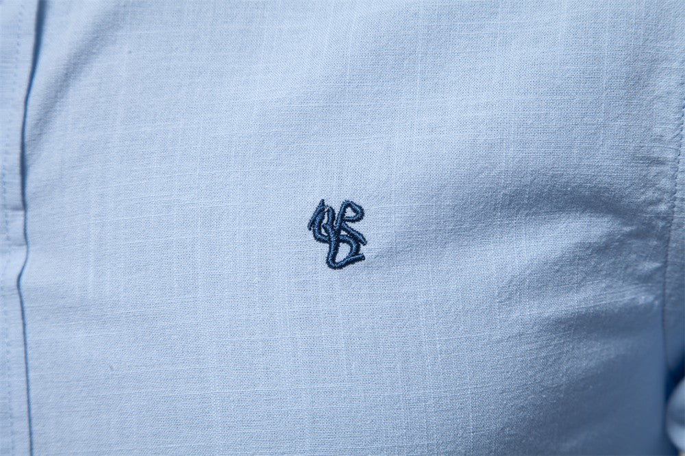 AIOPESON 100% Cotton Social Shirt Men Solid Color Long Sleeve High Quality Brand Shirt for Men Spring Stand Casual Men's Shirts