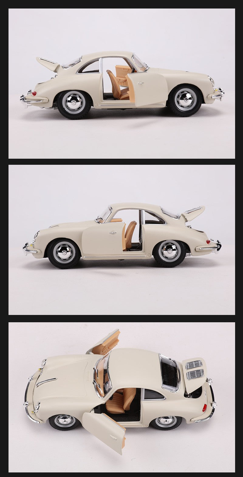 Burago 1:24 1961 Porsche 356B Coupé Modelo em Liga #22079