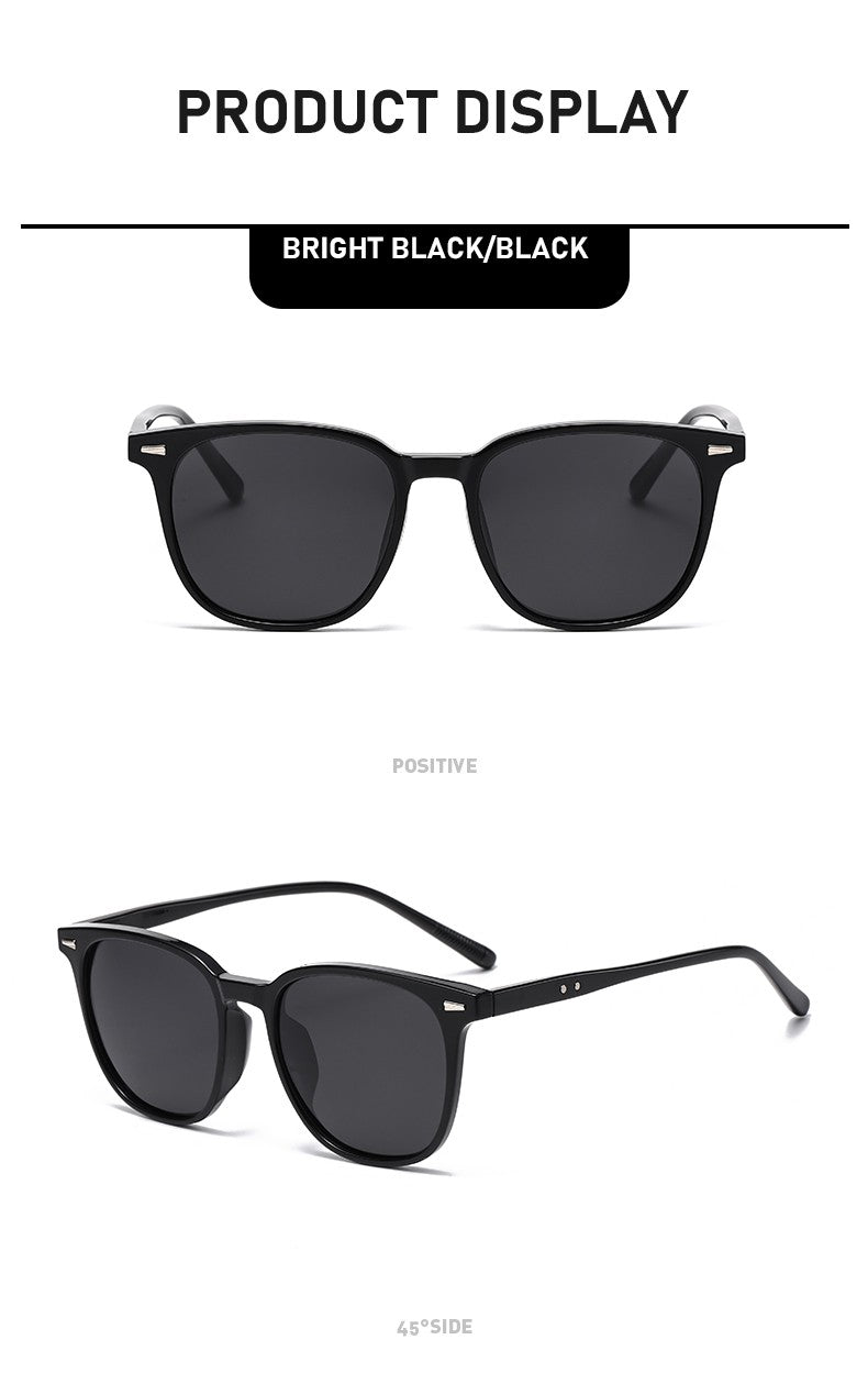 2025 New Ultra Light Square Black Face Enhancing Sunglasses With Trendy Natural Color And Uv Resistant  Sunglasses 3069