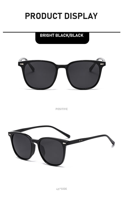 2025 New Ultra Light Square Black Face Enhancing Sunglasses With Trendy Natural Color And Uv Resistant  Sunglasses 3069