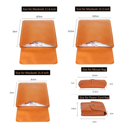 Pu Leather Laptop Sleeve Bag Case For Macbook Air Pro 13 14 16 M3 M2 M1 Notebook Cover For Huawei Dell HP ASUS Lenovo 15 17 Inch