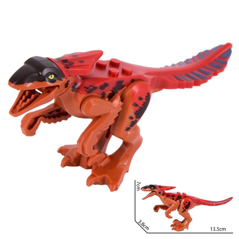 MOC Zoo Animal Building Block Accessories Set  Elephants Camel Deer Medieval Wolves Dinosaur Bricks Tyrannosaurus Model Toy